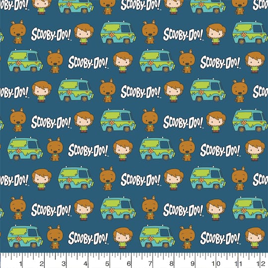 Scooby-Doo Chibi Mystery Van Cotton Fabric